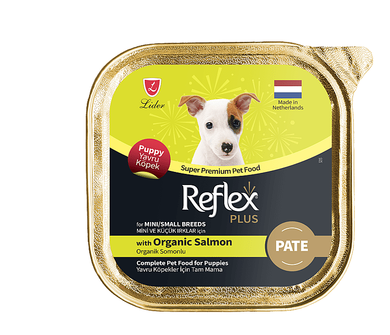 Reflex Plus Pate Organik Somonlu Mini ve Küçük Irklar için Yavru Köpek Maması 85 Gr - 1