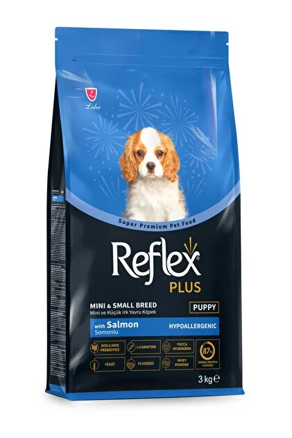 Reflex Plus Somonlu Mini ve Küçük Irk Yavru Köpek Maması 3 Kg - 1