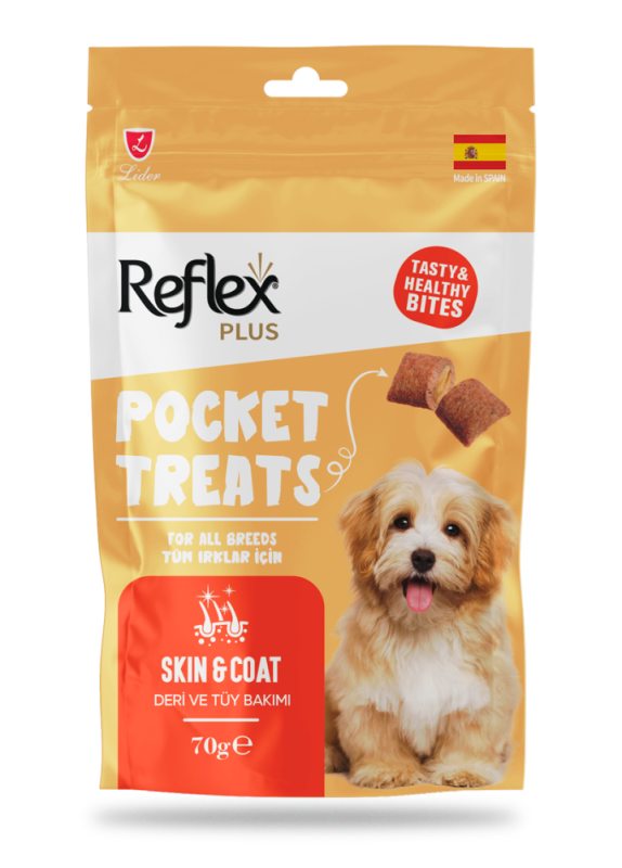 Reflex Pocket Treats Deri ve Tüy Bakımı İçin Köpek Ödül Maması 70 Gr - 1