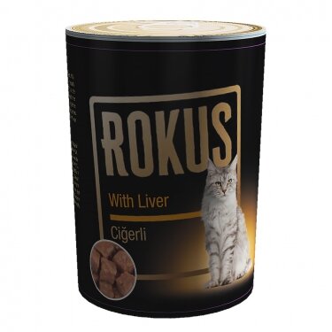 Rokuş Kedi Konservesi Ciğerli 410 Gr - 1