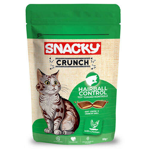Snacky Kedi Crunch Ödül Hairball Cont Tavuk - 1