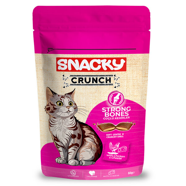 Snacky Kedi Crunch Ödül Strong Tavuk Peynir - 1