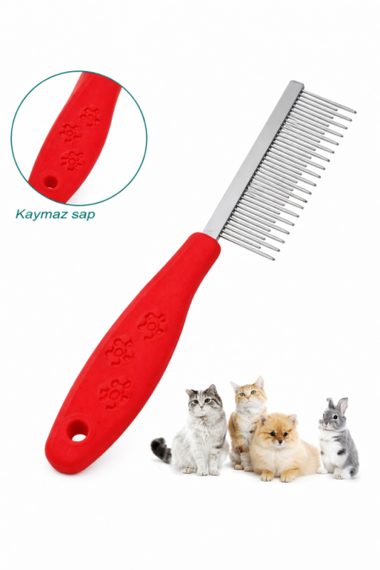 Tüy Kıtık Açma Tarağı Kırmızı DG 116 Kırmızı - 1
