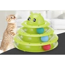 Üç Katlı Kedi Kulesi Yeşil - 1
