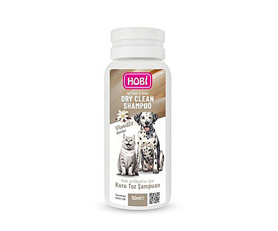Vanilya Kokulu Kedi ve Köpekler için Kuru Toz Şampuan 150 mL - Hobi Pet