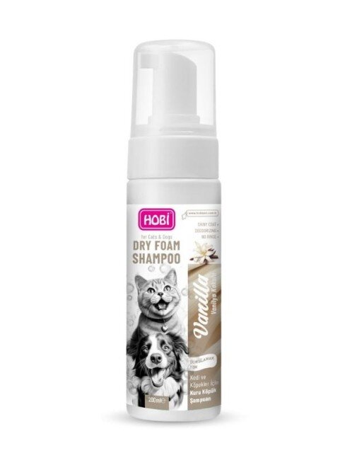 Vanilya Özlü Kedi ve Köpekler İçin Köpük Şampuan 200 Ml - 1