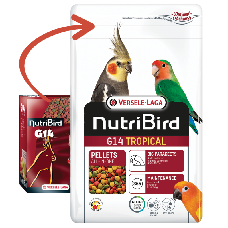 Versele Laga Nutribird Gr 14 Tropical Paraket Pelet Yemi 10 Kg - 1