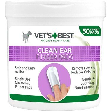Vet's Best Kedi ve Köpekler İçin Kulak Temizleme Parmak Pedi 50 Adet - 1