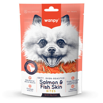 Wanpy Gerçek Somon Dilimleri 100 Gr Köpek Ödülü - Wanpy