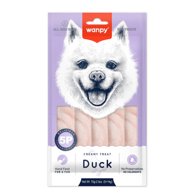 Wanpy Ördekli Krema Köpek Ödülü 5 x 14 Gr - Wanpy