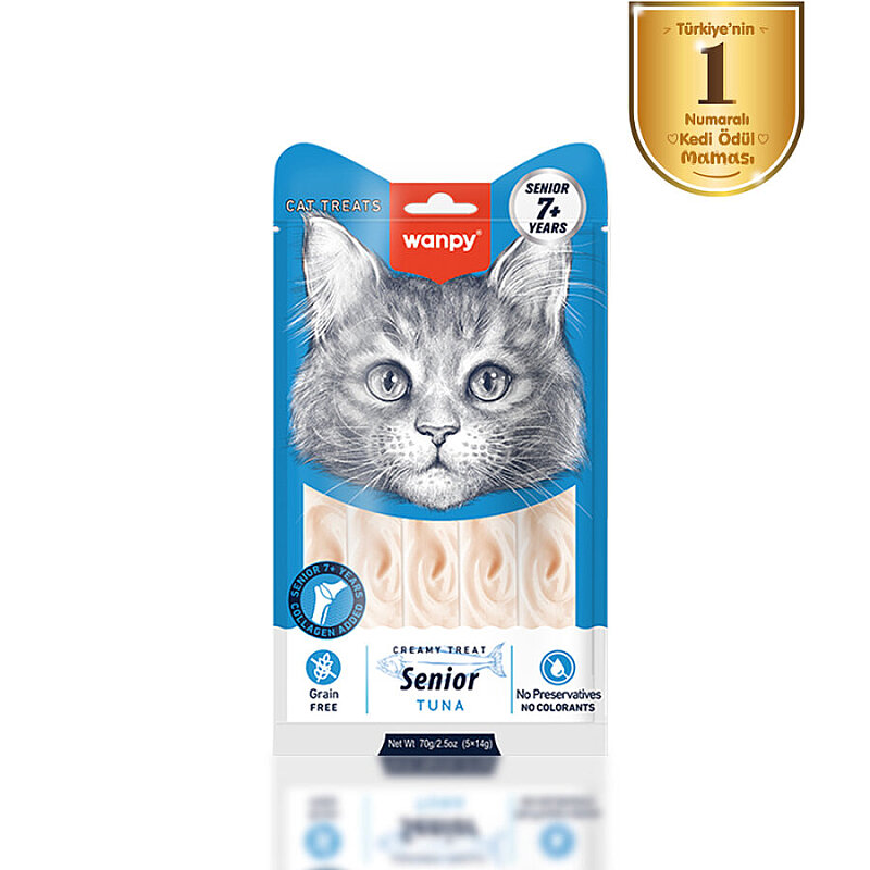 Wanpy Ton Balıklı 7+ Yaş Kedi Krema Ödülü - 1