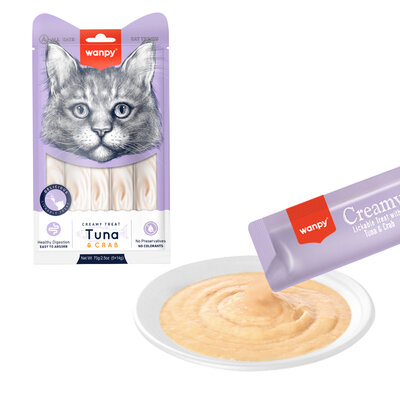 Wanpy Ton Yengeç Krema Ödül 5 x 14 Gr Kedi - 1