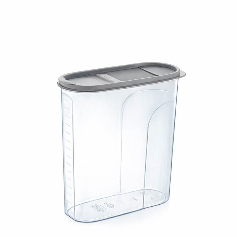 Yem Mama ve Tohum Saklama Kabı 2.4 Lt Gri - 1